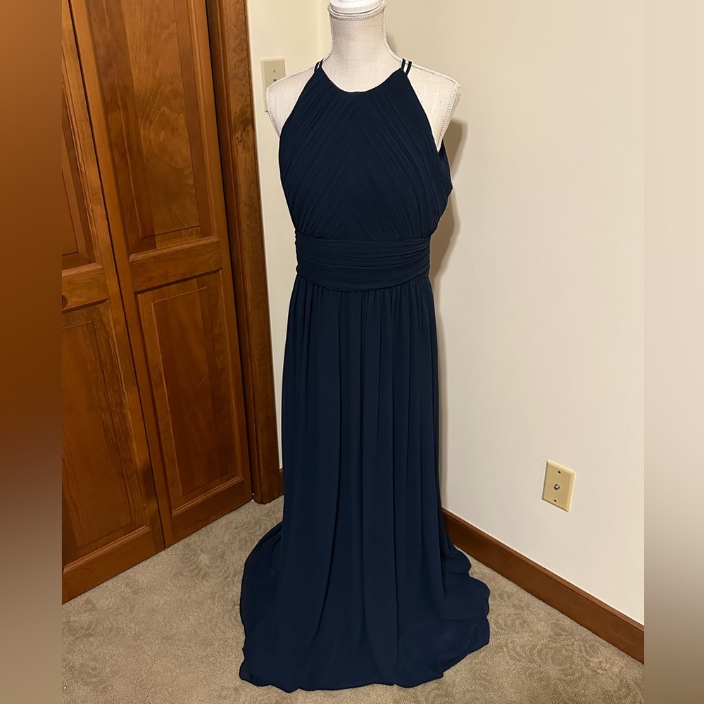 Navy Blue Bridesmaid / Wedding Guest / Prom Dress